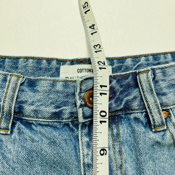 Cotton-On Denim Shorts Womens 6 Light Blue Wash Cotton Chewed Hem Distressed - Picture 7 of 8